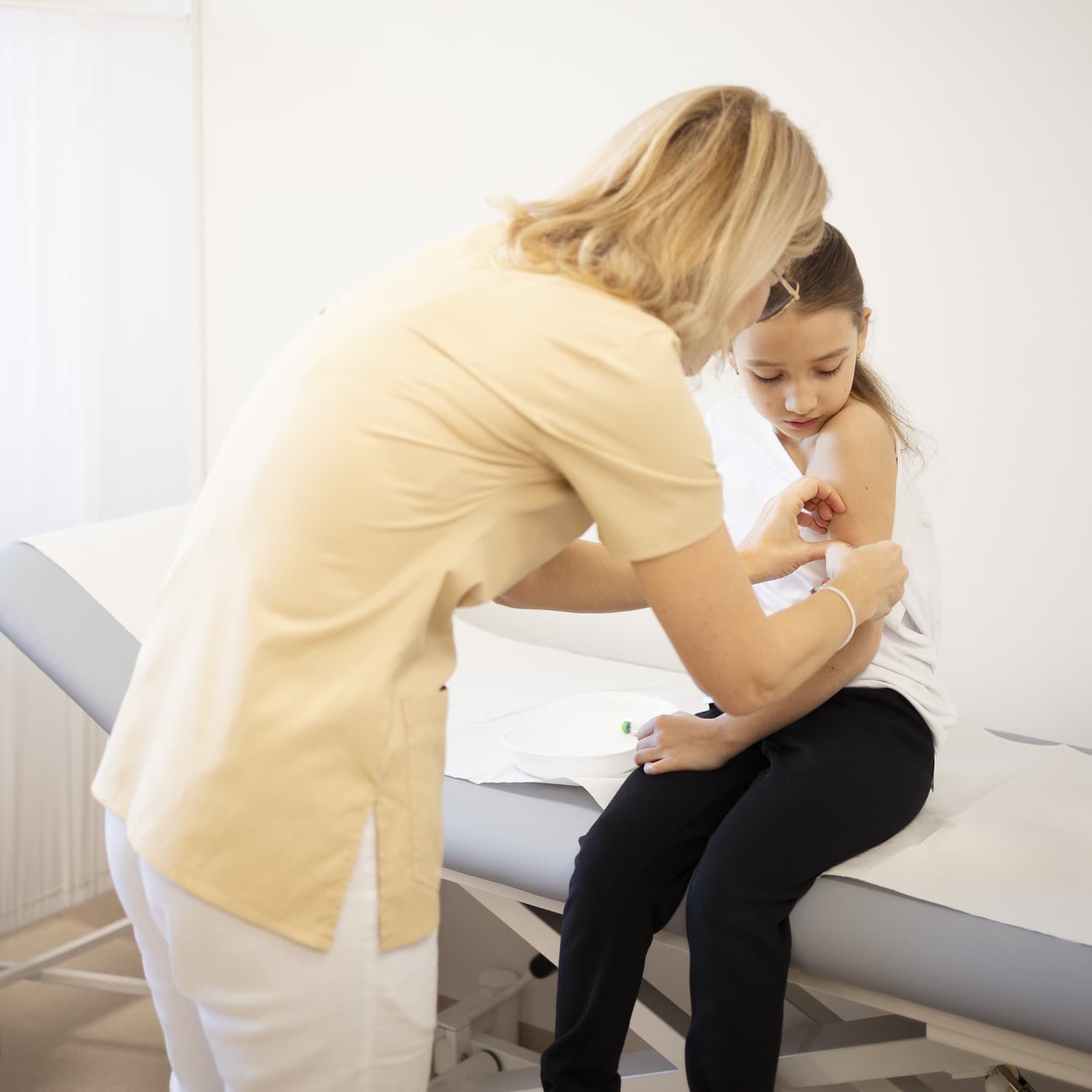Child examination in the pediatric clinic at Polyclinic Púpava